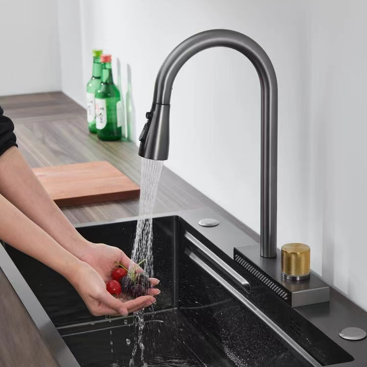 Robinet de cuisine en acier inoxydable