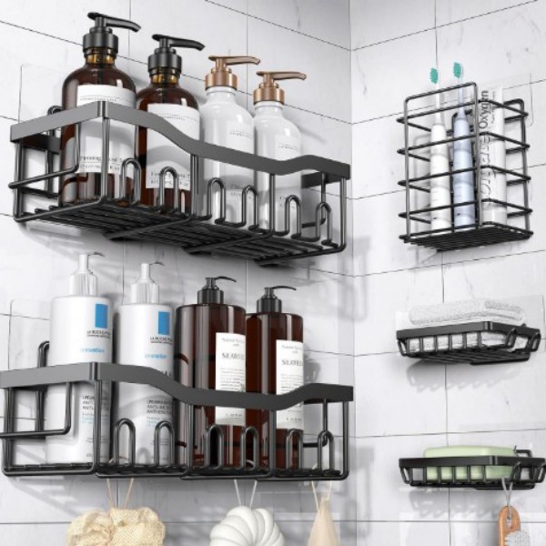 Étagères de salle de bain en acier inoxydable